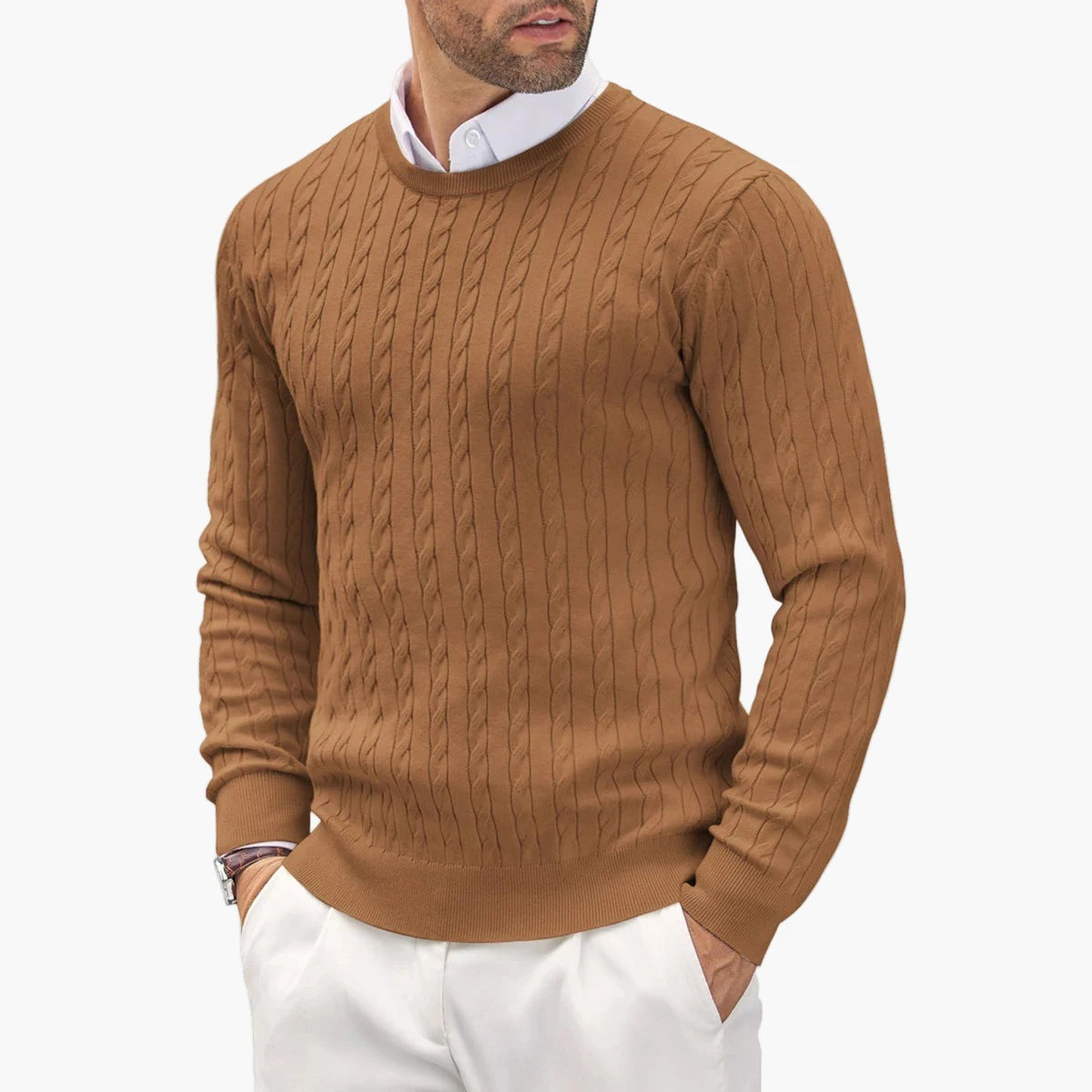 Spring Autumn Men'S O-Neck Knitted Sweater Fashion Slim Fit Smart Casual Knit Pullovers Men Long Sleeve Knitting Sweaters Top