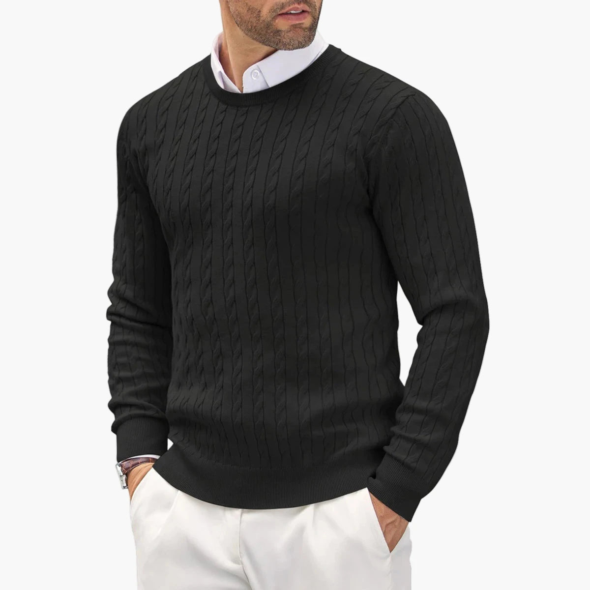 Spring Autumn Men'S O-Neck Knitted Sweater Fashion Slim Fit Smart Casual Knit Pullovers Men Long Sleeve Knitting Sweaters Top
