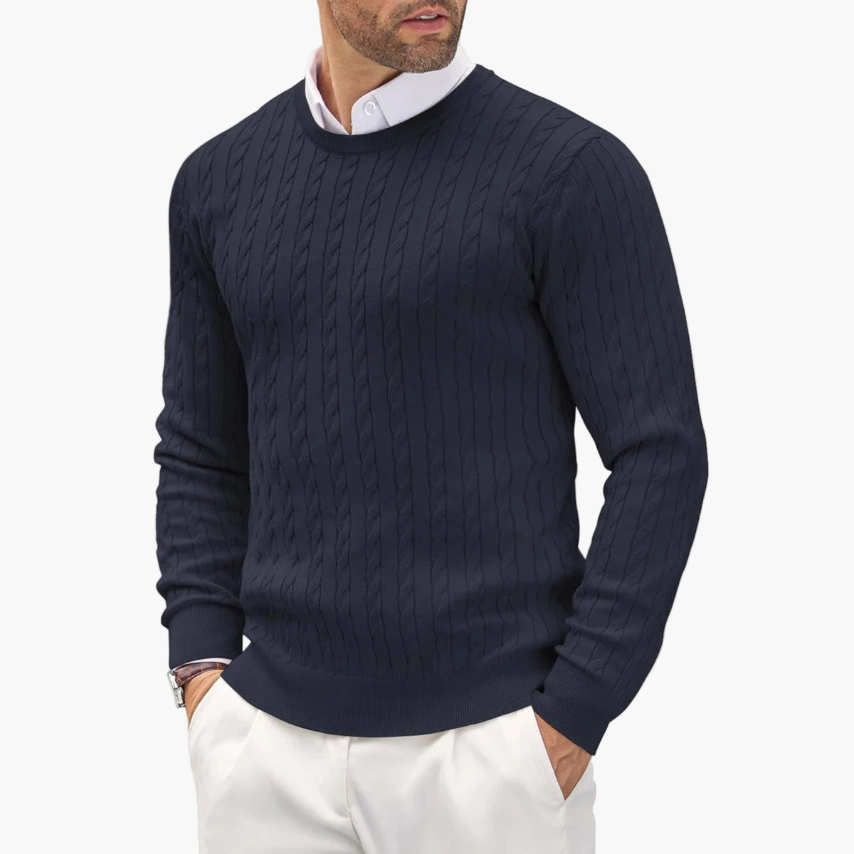 Spring Autumn Men'S O-Neck Knitted Sweater Fashion Slim Fit Smart Casual Knit Pullovers Men Long Sleeve Knitting Sweaters Top