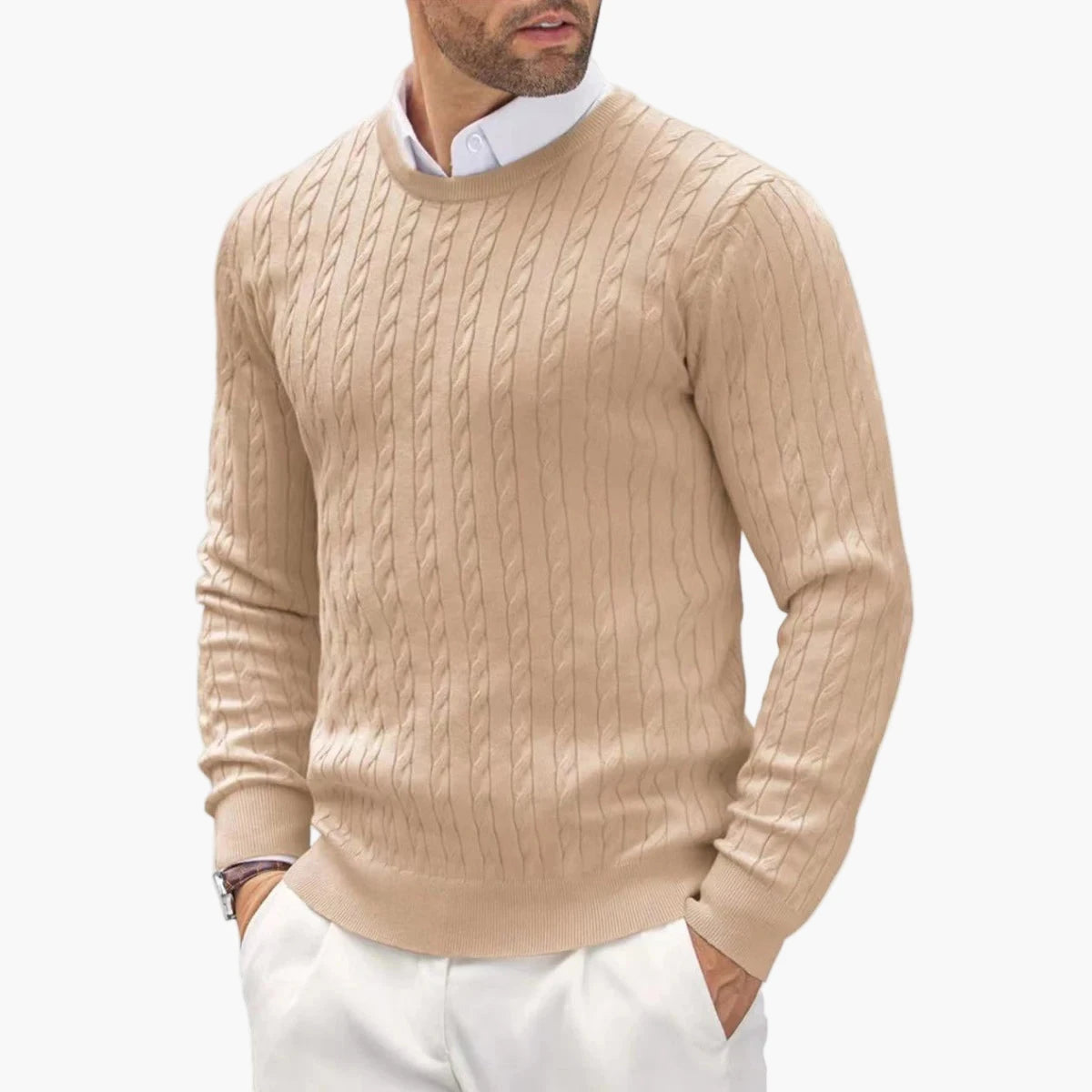 Spring Autumn Men'S O-Neck Knitted Sweater Fashion Slim Fit Smart Casual Knit Pullovers Men Long Sleeve Knitting Sweaters Top